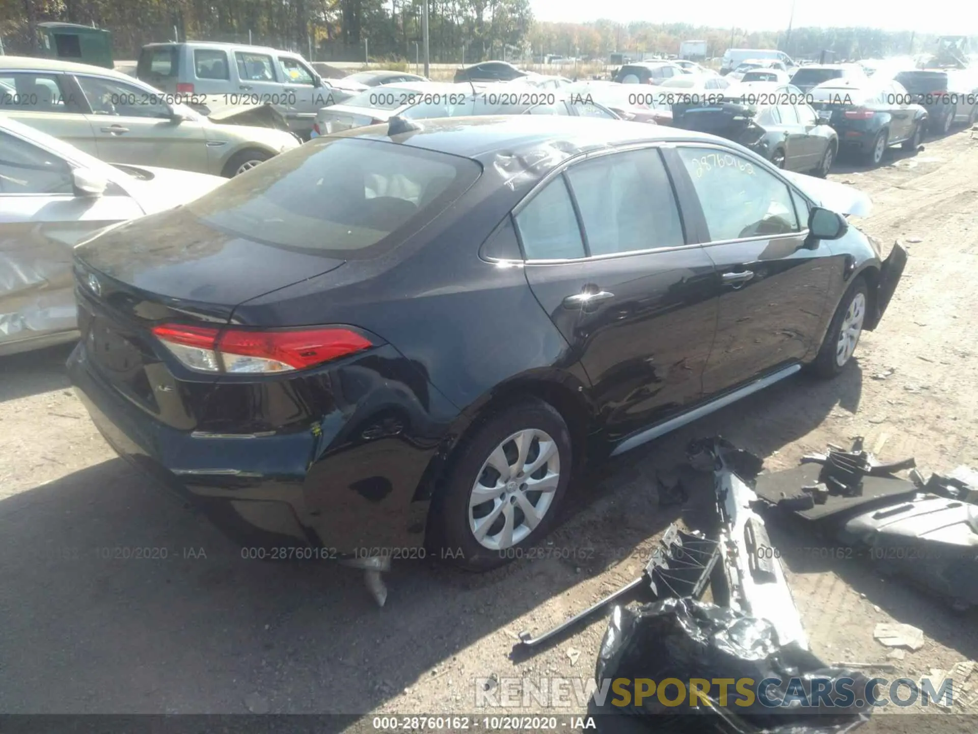 4 fotografías del automóvil dañado JTDEPRAEXLJ102209 TOYOTA COROLLA 2020