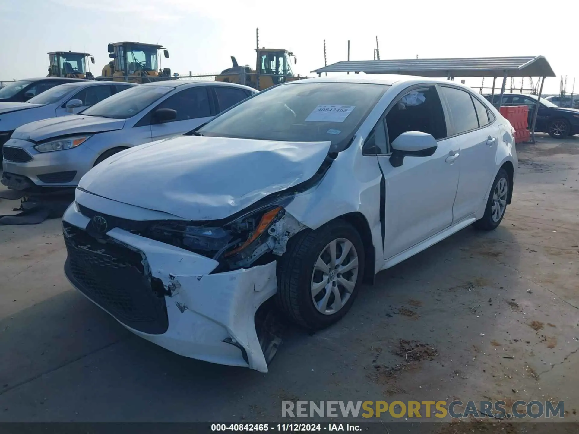 2 fotografías del automóvil dañado JTDEPRAEXLJ103330 TOYOTA COROLLA 2020