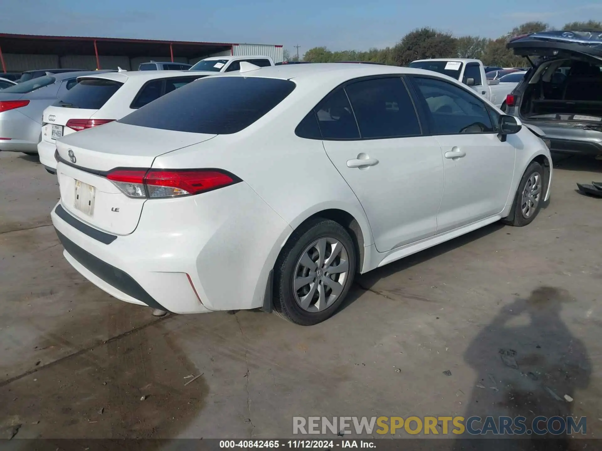 4 fotografías del automóvil dañado JTDEPRAEXLJ103330 TOYOTA COROLLA 2020