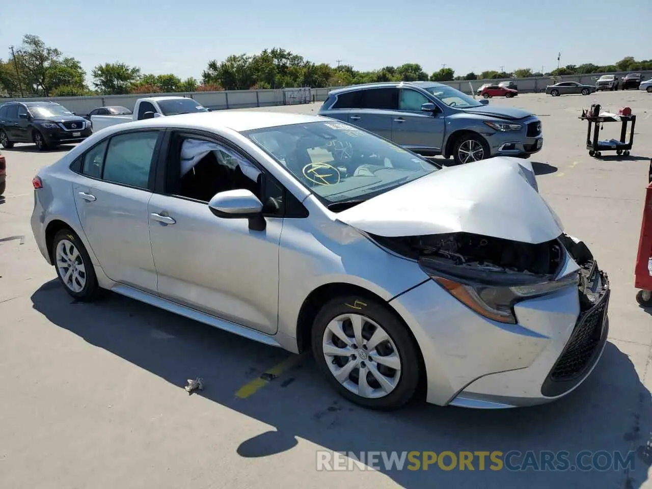 1 fotografías del automóvil dañado JTDEPRAEXLJ117177 TOYOTA COROLLA 2020