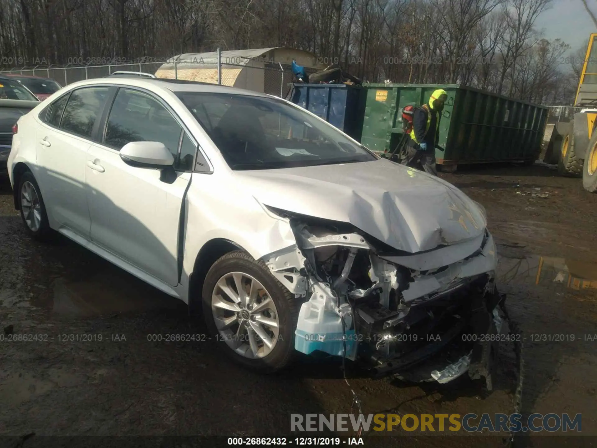 1 fotografías del automóvil dañado JTDFPRAE1LJ003900 TOYOTA COROLLA 2020