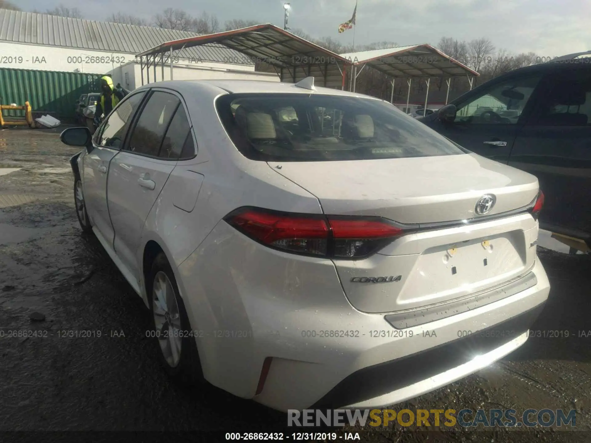 3 fotografías del automóvil dañado JTDFPRAE1LJ003900 TOYOTA COROLLA 2020