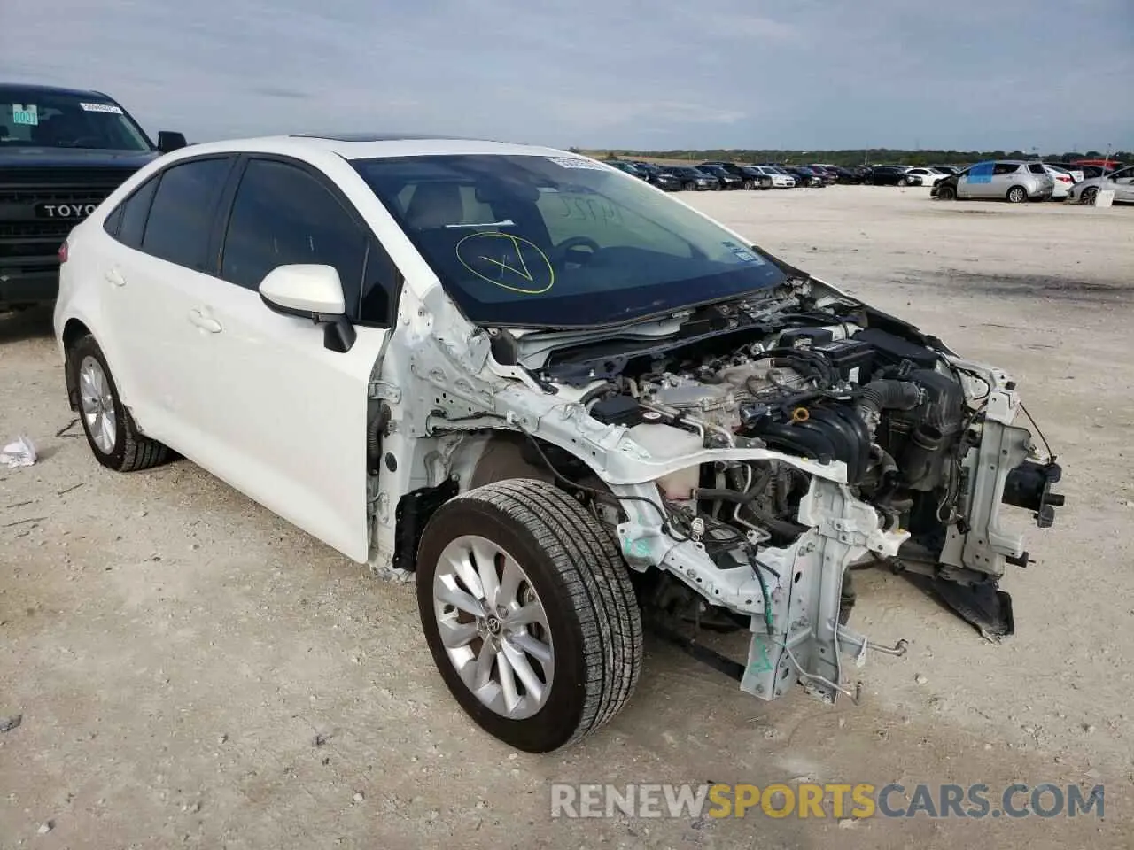 1 fotografías del automóvil dañado JTDHPRAE0LJ049307 TOYOTA COROLLA 2020