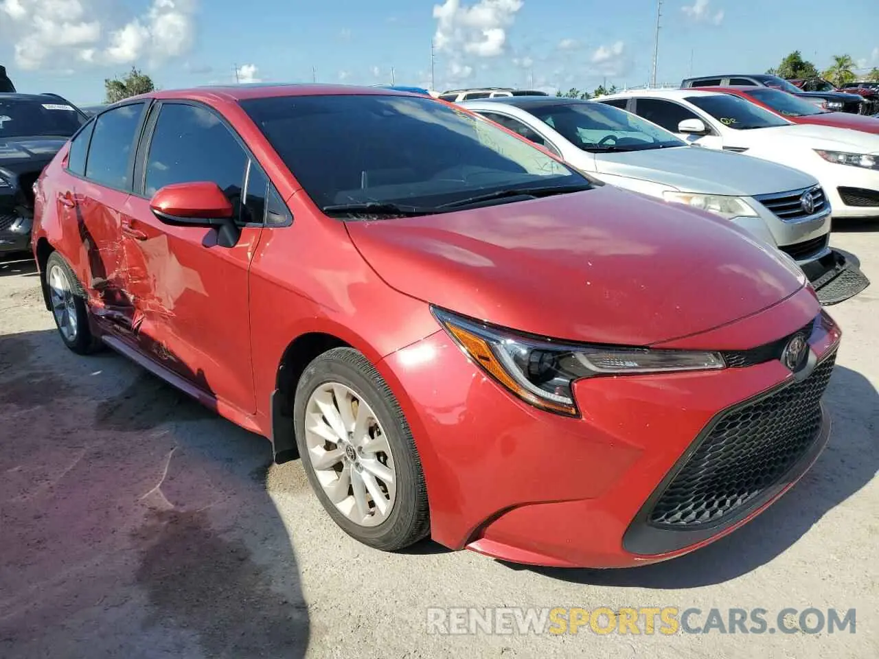1 fotografías del automóvil dañado JTDHPRAE1LJ032967 TOYOTA COROLLA 2020