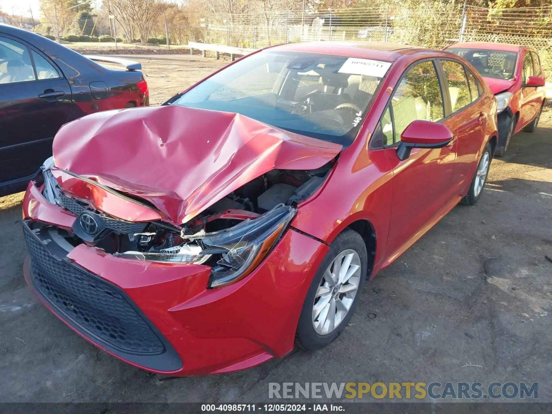 2 fotografías del automóvil dañado JTDHPRAE4LJ006847 TOYOTA COROLLA 2020