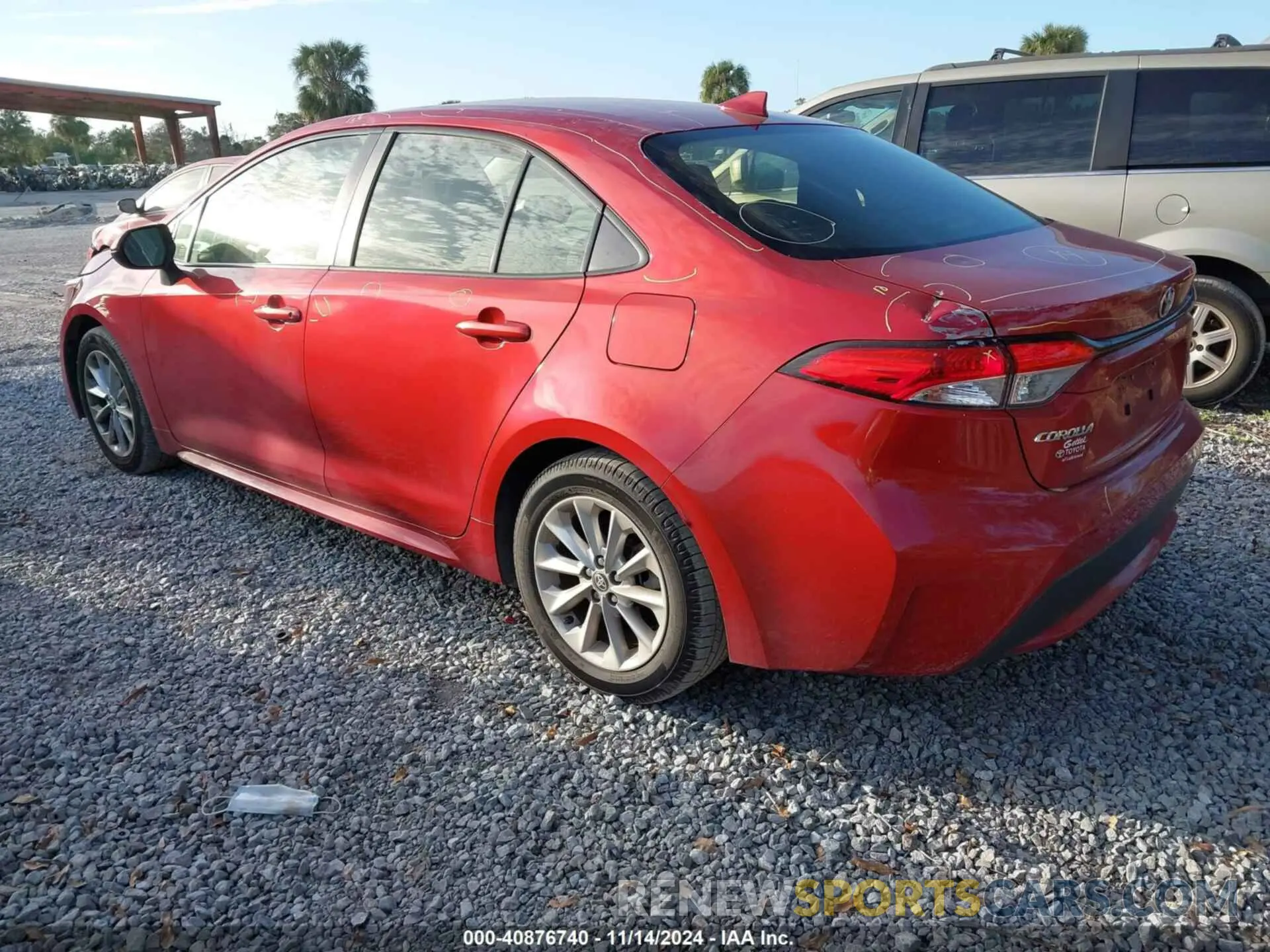 3 fotografías del automóvil dañado JTDHPRAE6LJ008826 TOYOTA COROLLA 2020