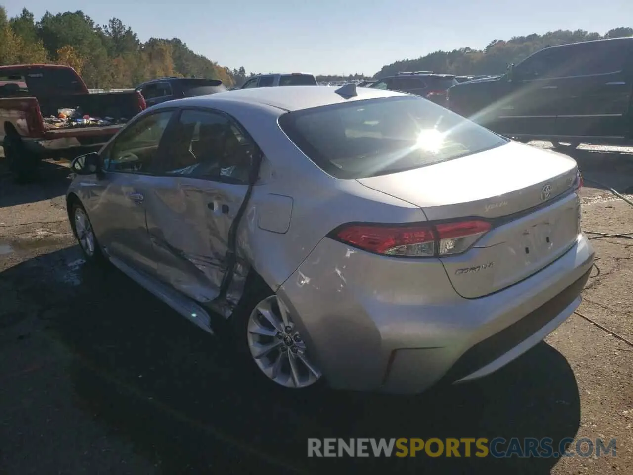 3 fotografías del automóvil dañado JTDHPRAE7LJ010102 TOYOTA COROLLA 2020