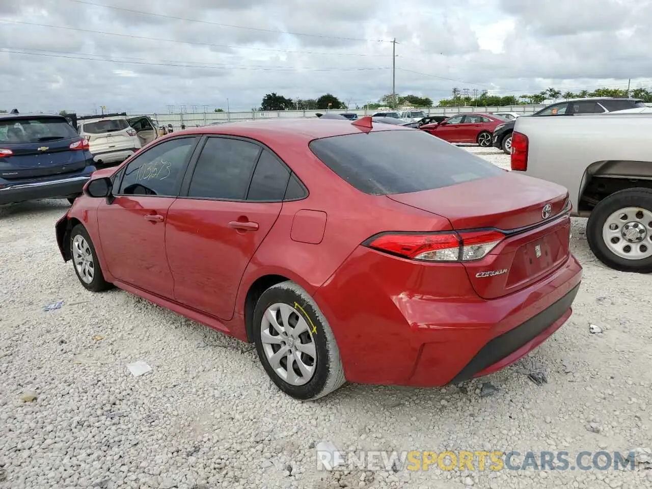 3 fotografías del automóvil dañado JTDHPRAE7LJ073121 TOYOTA COROLLA 2020