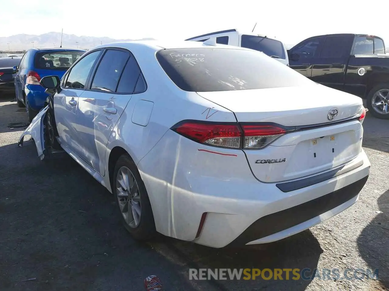 3 fotografías del automóvil dañado JTDHPRAE8LJ010996 TOYOTA COROLLA 2020