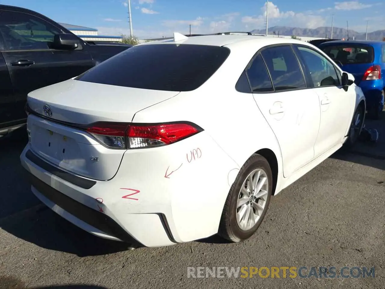 4 fotografías del automóvil dañado JTDHPRAE8LJ010996 TOYOTA COROLLA 2020