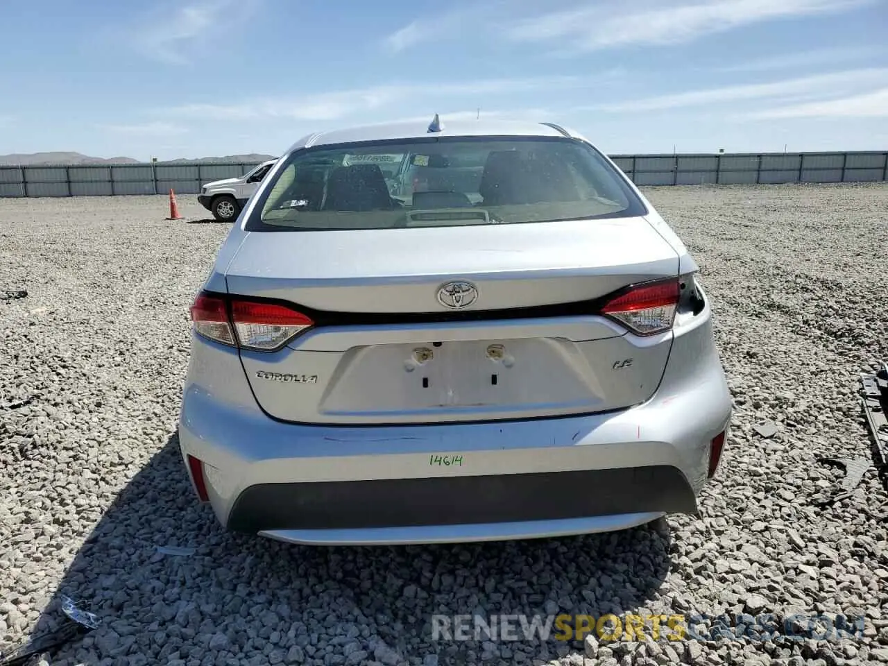 6 fotografías del automóvil dañado JTDHPRAE8LJ015115 TOYOTA COROLLA 2020