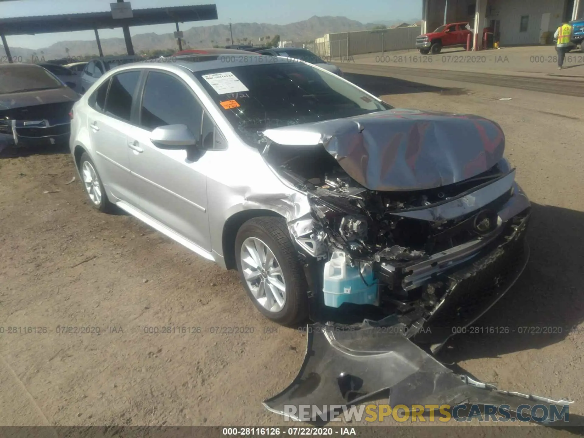1 fotografías del automóvil dañado JTDHPRAE8LJ033114 TOYOTA COROLLA 2020