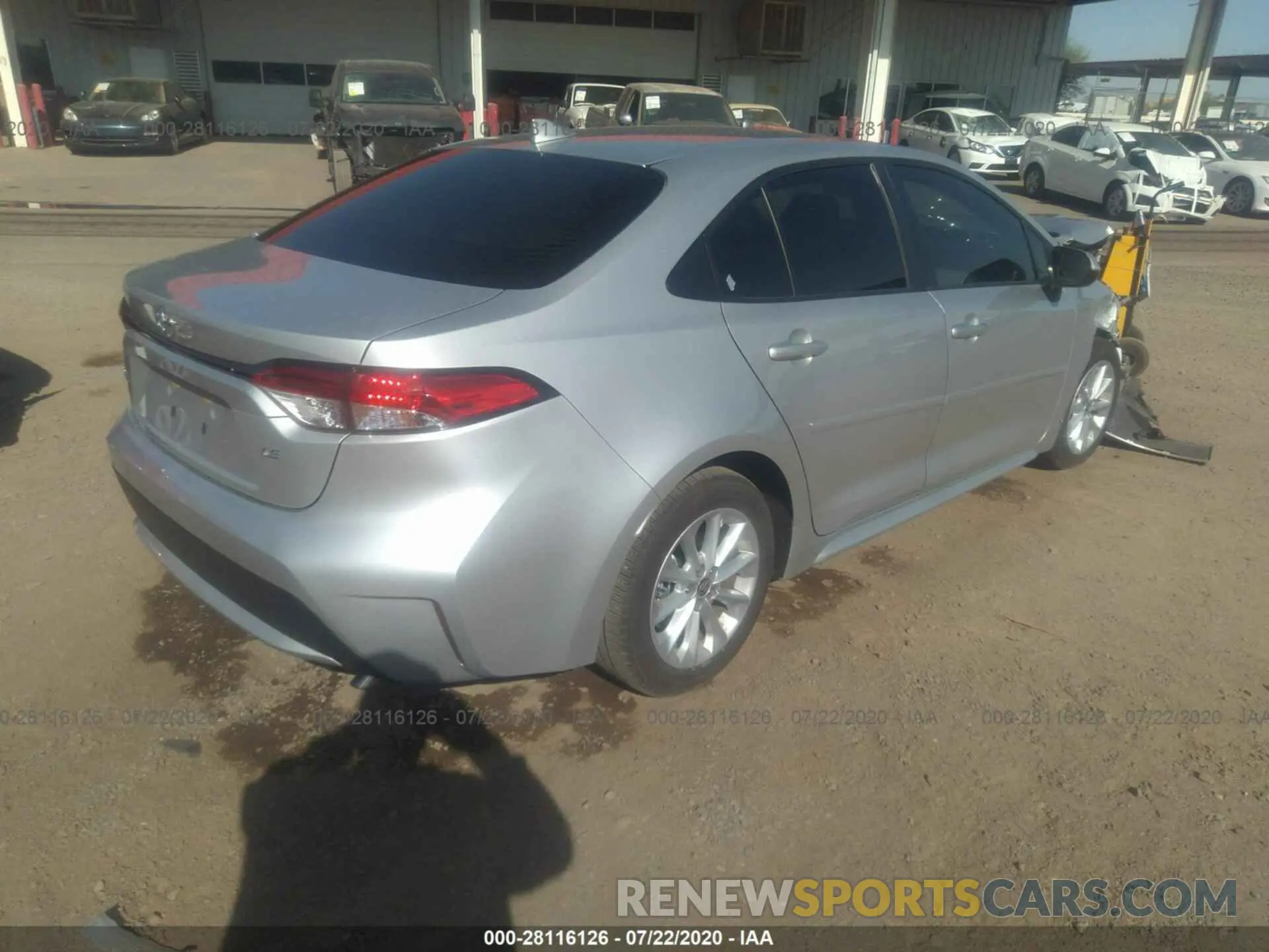 4 fotografías del automóvil dañado JTDHPRAE8LJ033114 TOYOTA COROLLA 2020