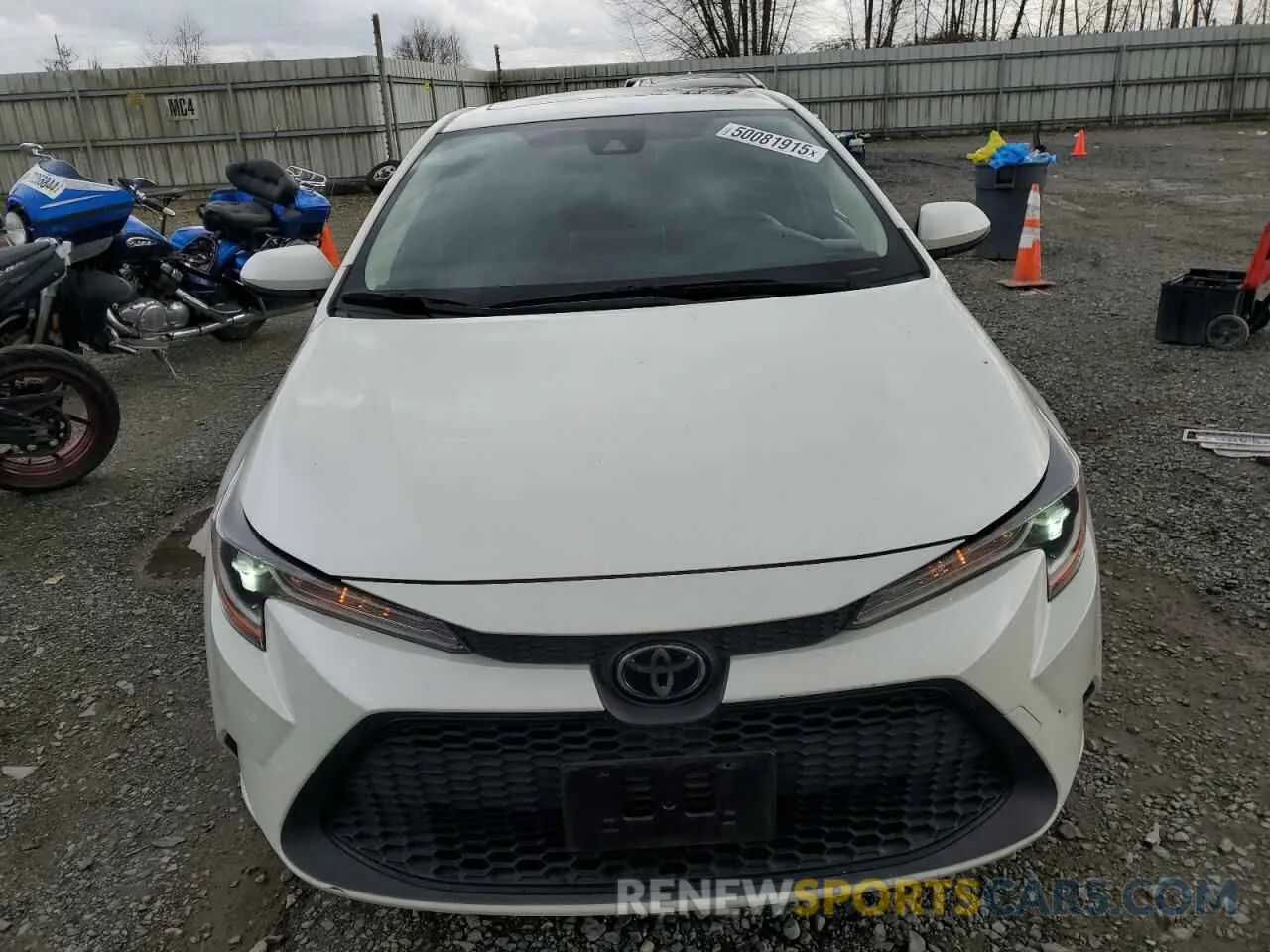 5 fotografías del automóvil dañado JTDHPRAE9LJ025152 TOYOTA COROLLA 2020