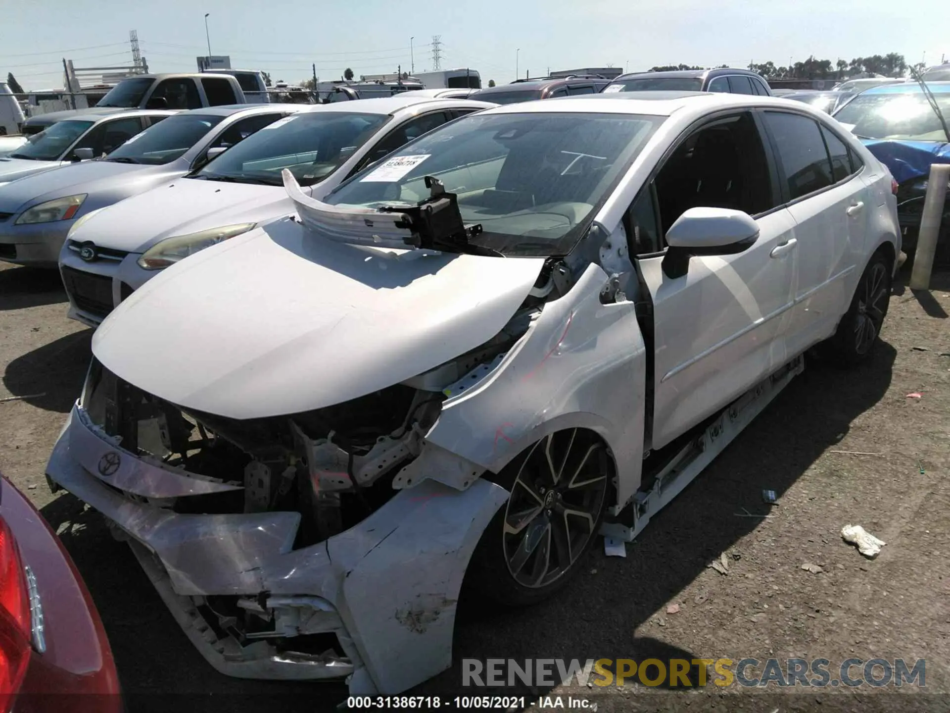 2 fotografías del automóvil dañado JTDM4RCE6LJ035321 TOYOTA COROLLA 2020