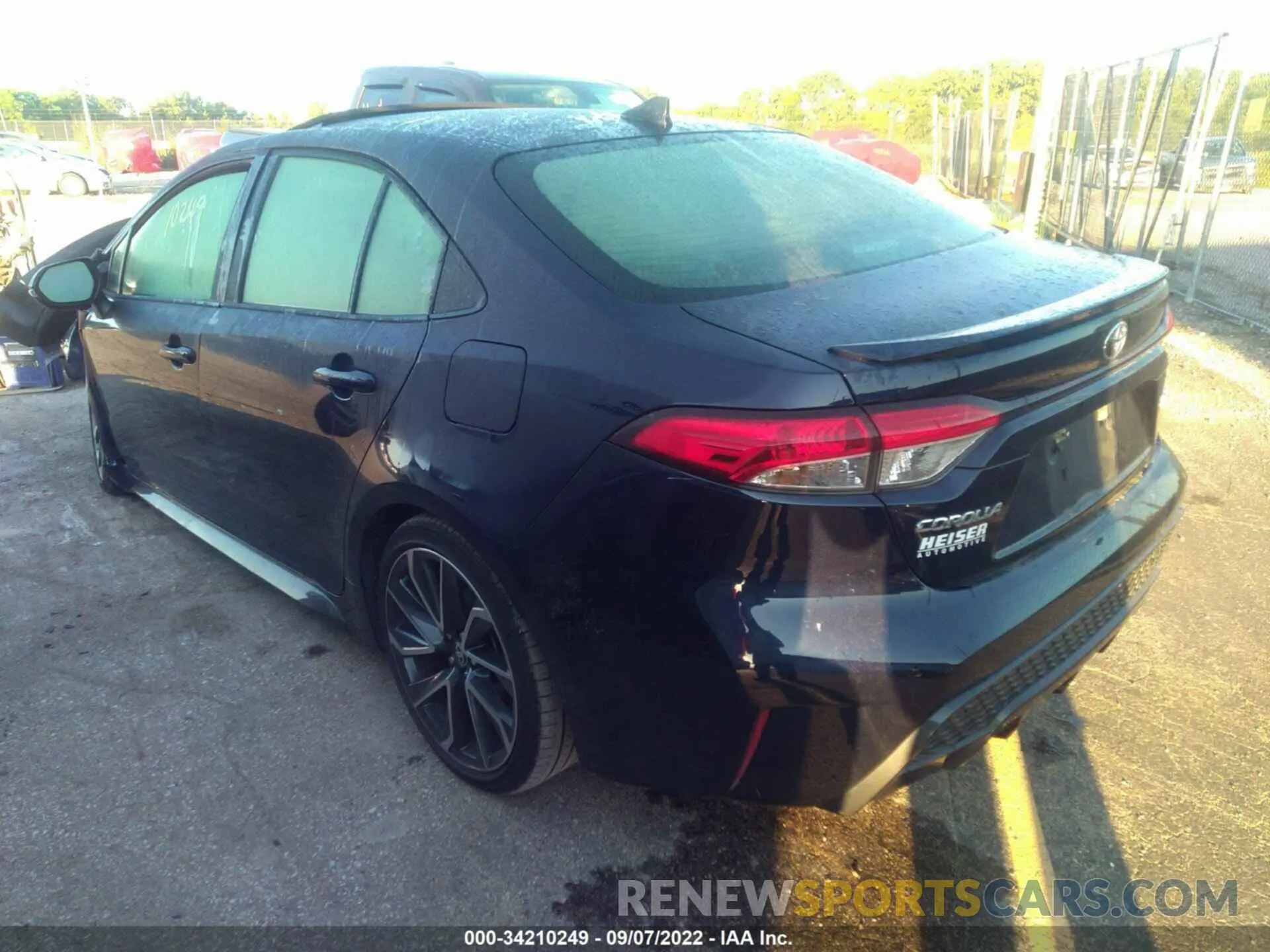 3 fotografías del automóvil dañado JTDP4RCE5LJ034870 TOYOTA COROLLA 2020