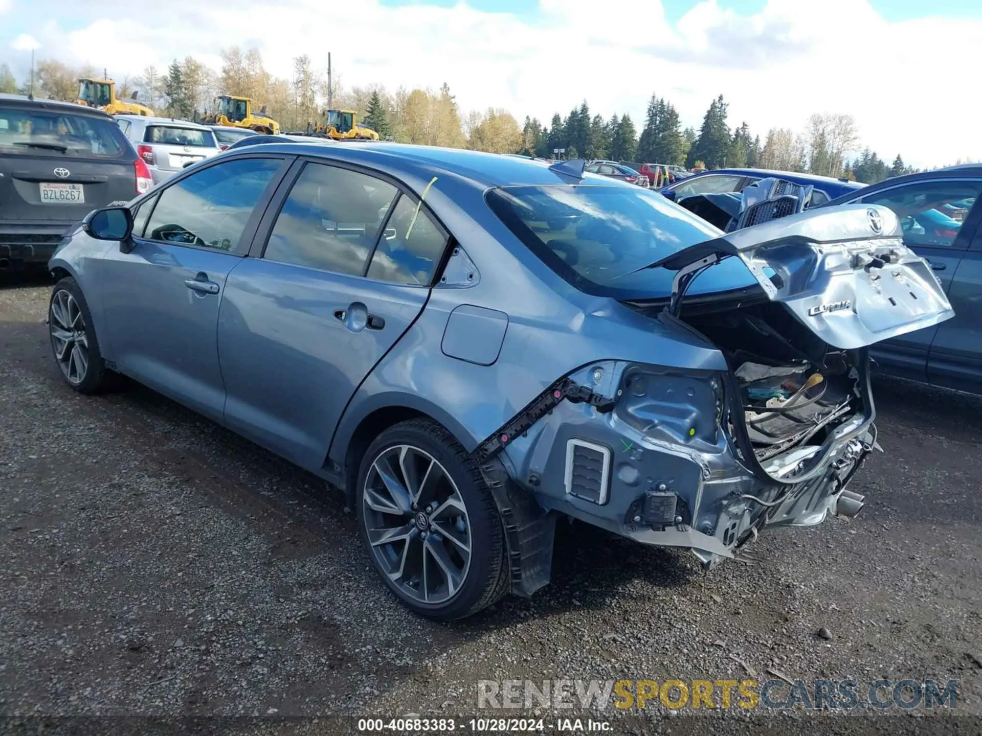 3 fotografías del automóvil dañado JTDP4RCE5LJ035727 TOYOTA COROLLA 2020