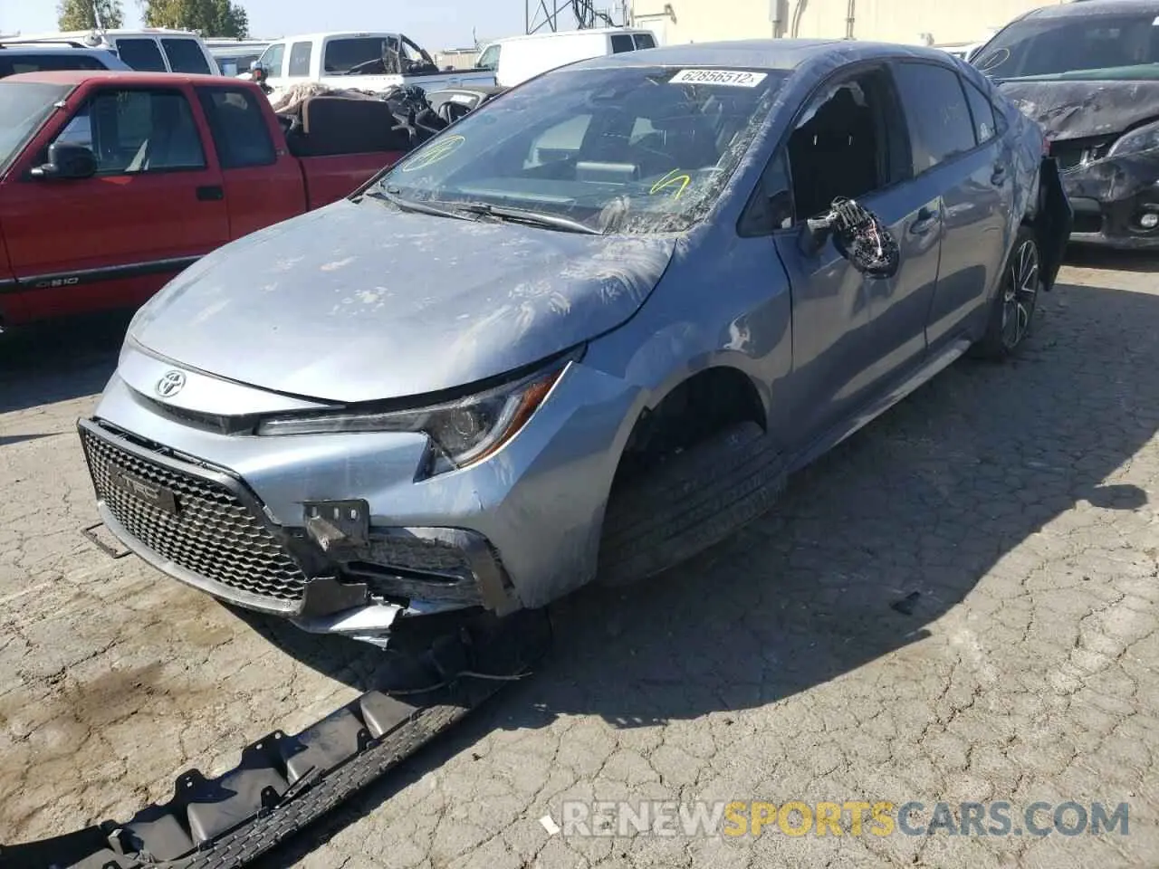 2 fotografías del automóvil dañado JTDP4RCE6LJ053069 TOYOTA COROLLA 2020