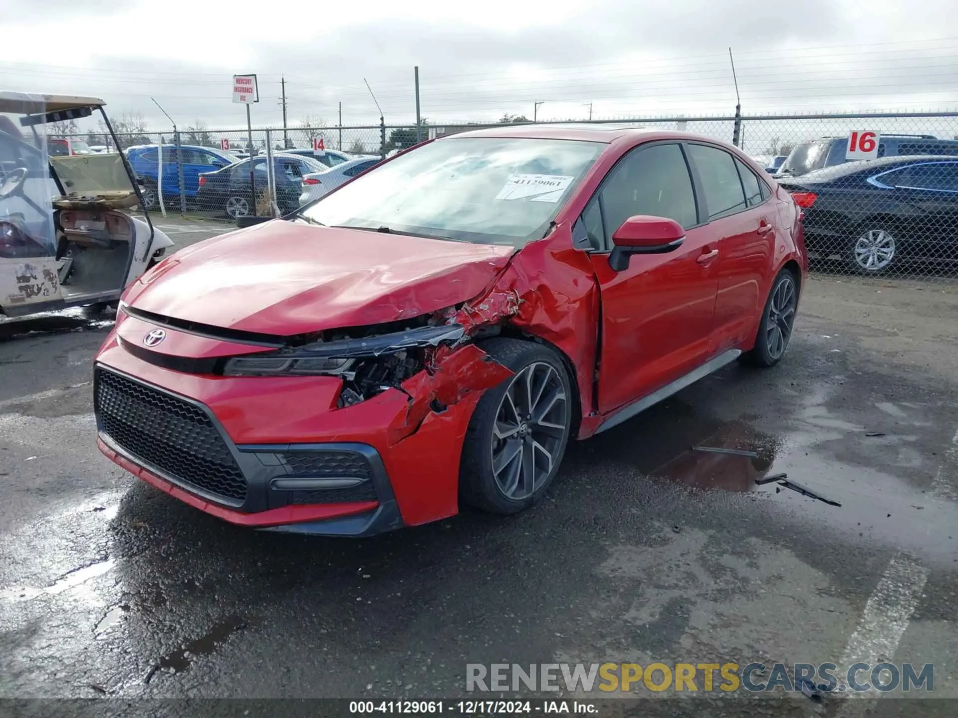 2 fotografías del automóvil dañado JTDP4RCE7LJ002499 TOYOTA COROLLA 2020