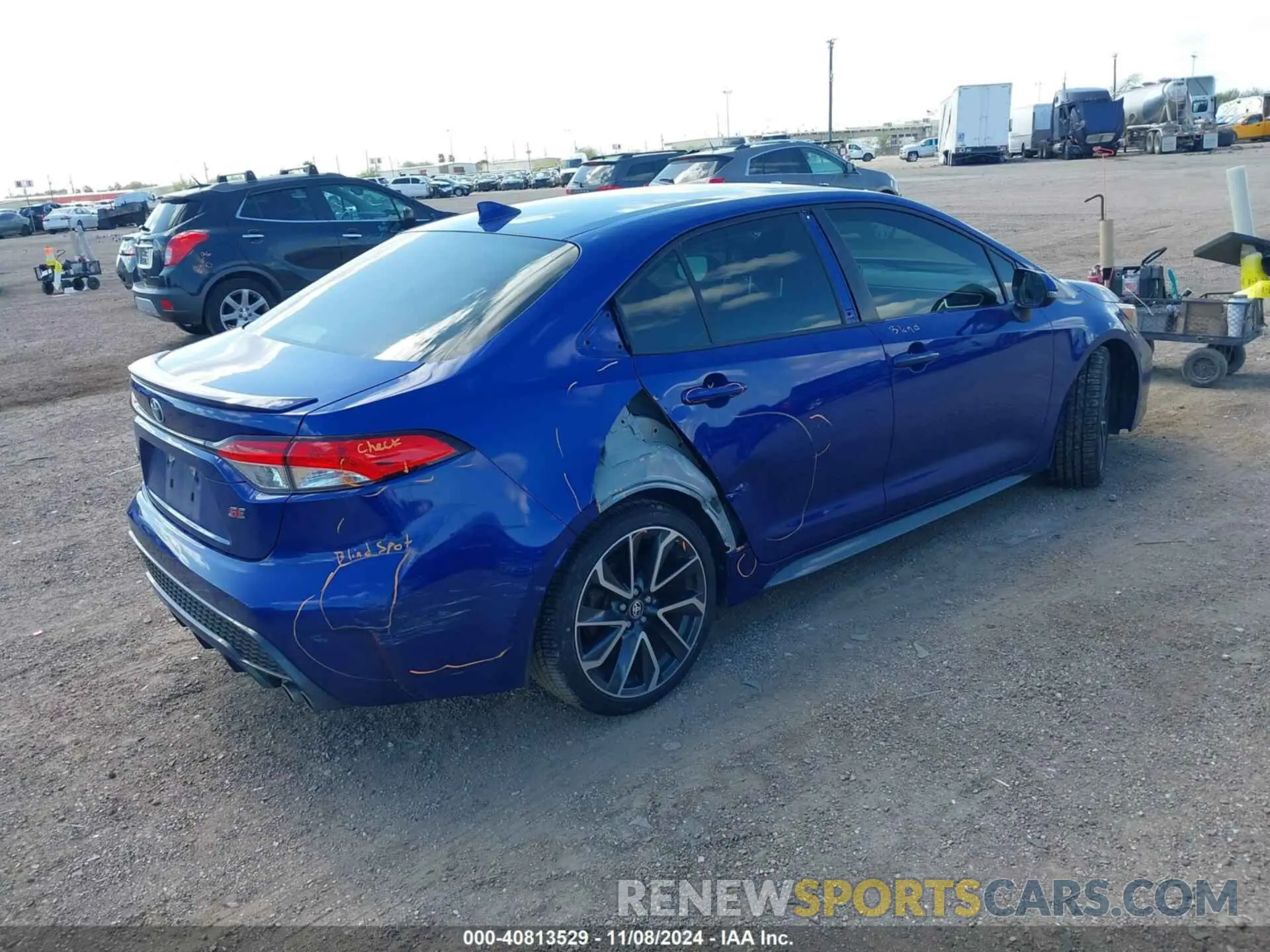 4 fotografías del automóvil dañado JTDP4RCE7LJ037463 TOYOTA COROLLA 2020
