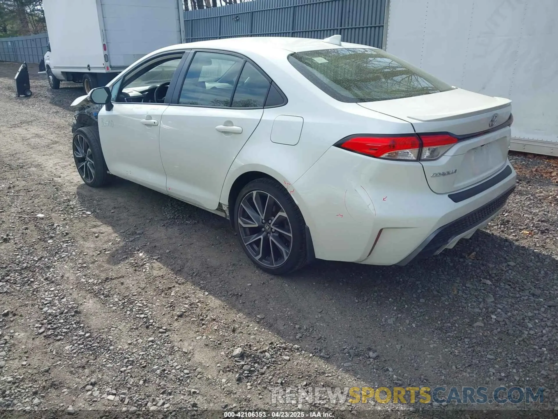 3 fotografías del automóvil dañado JTDP4RCE9LJ000933 TOYOTA COROLLA 2020