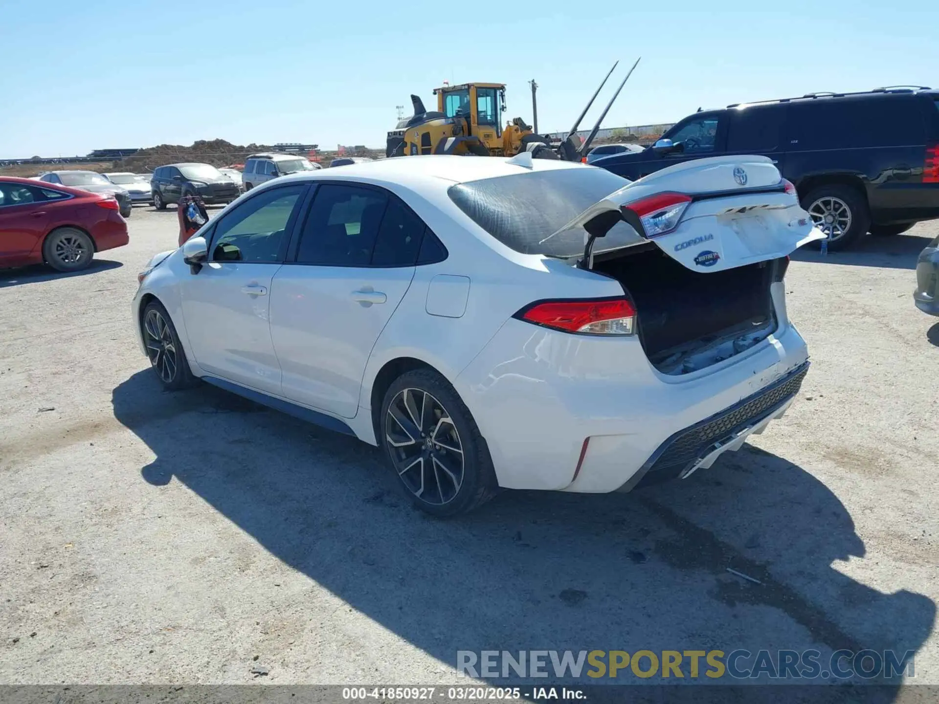 3 fotografías del automóvil dañado JTDP4RCE9LJ013763 TOYOTA COROLLA 2020