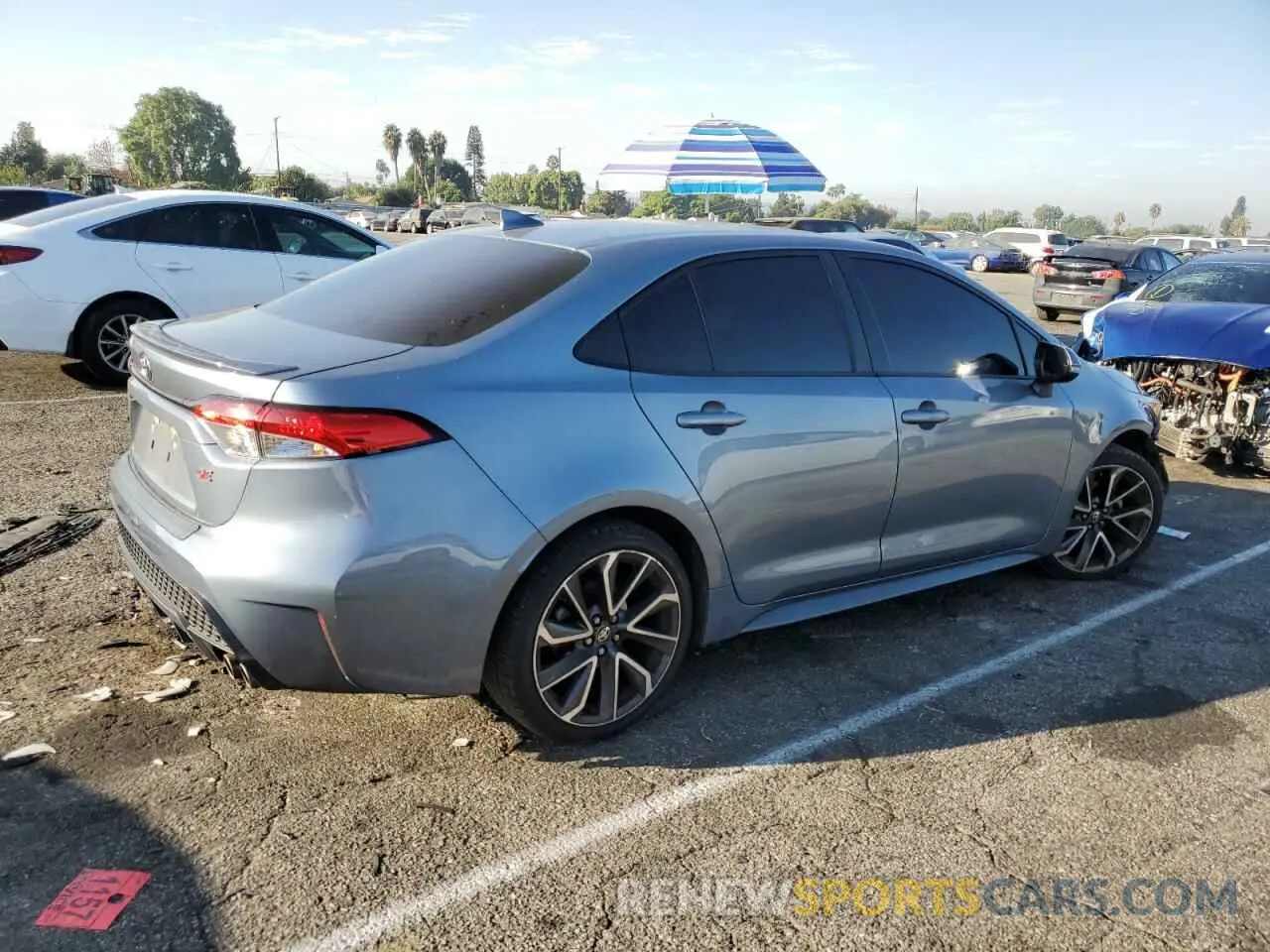 3 fotografías del automóvil dañado JTDP4RCE9LJ016517 TOYOTA COROLLA 2020