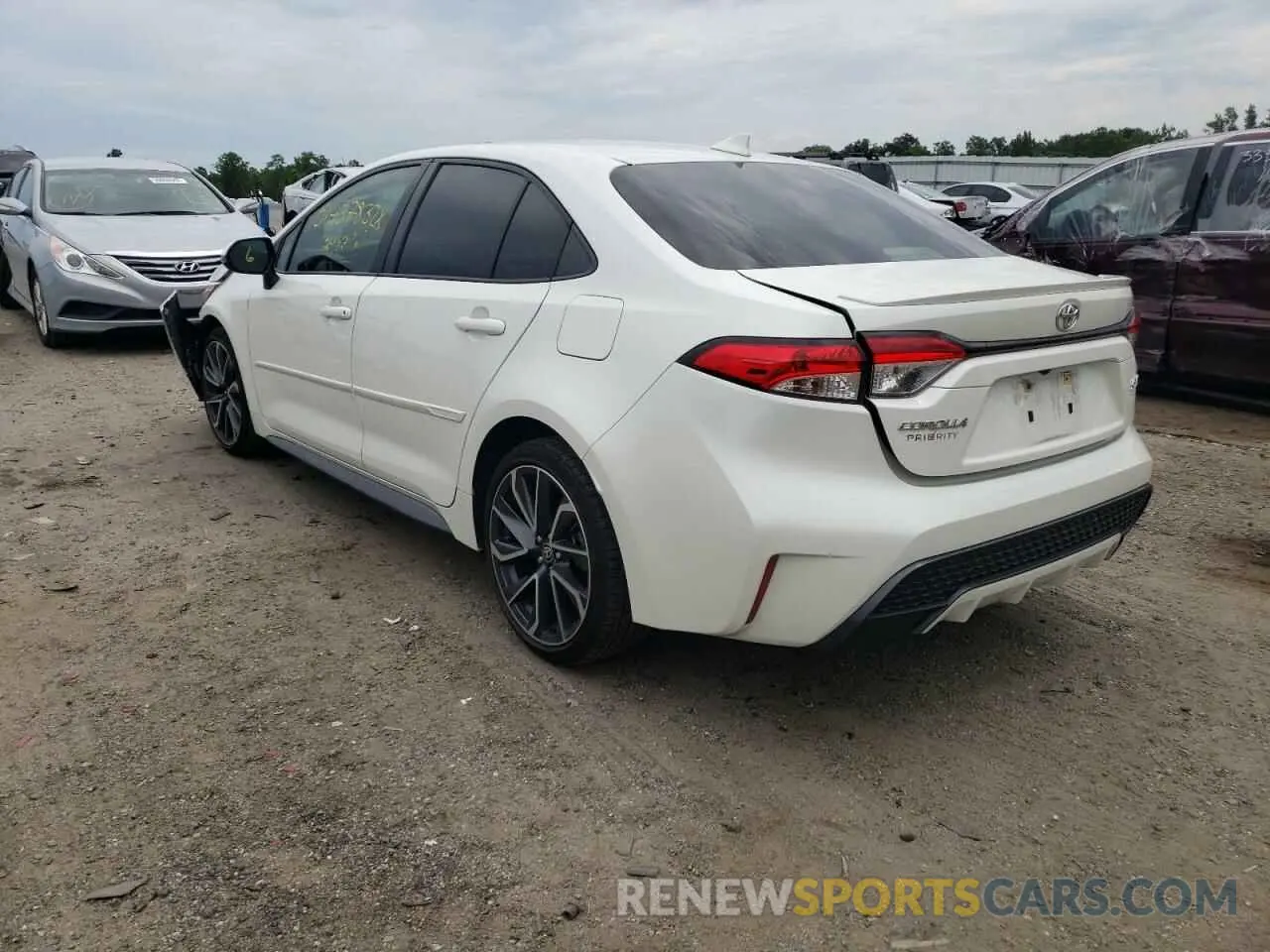 3 fotografías del automóvil dañado JTDP4RCE9LJ019546 TOYOTA COROLLA 2020