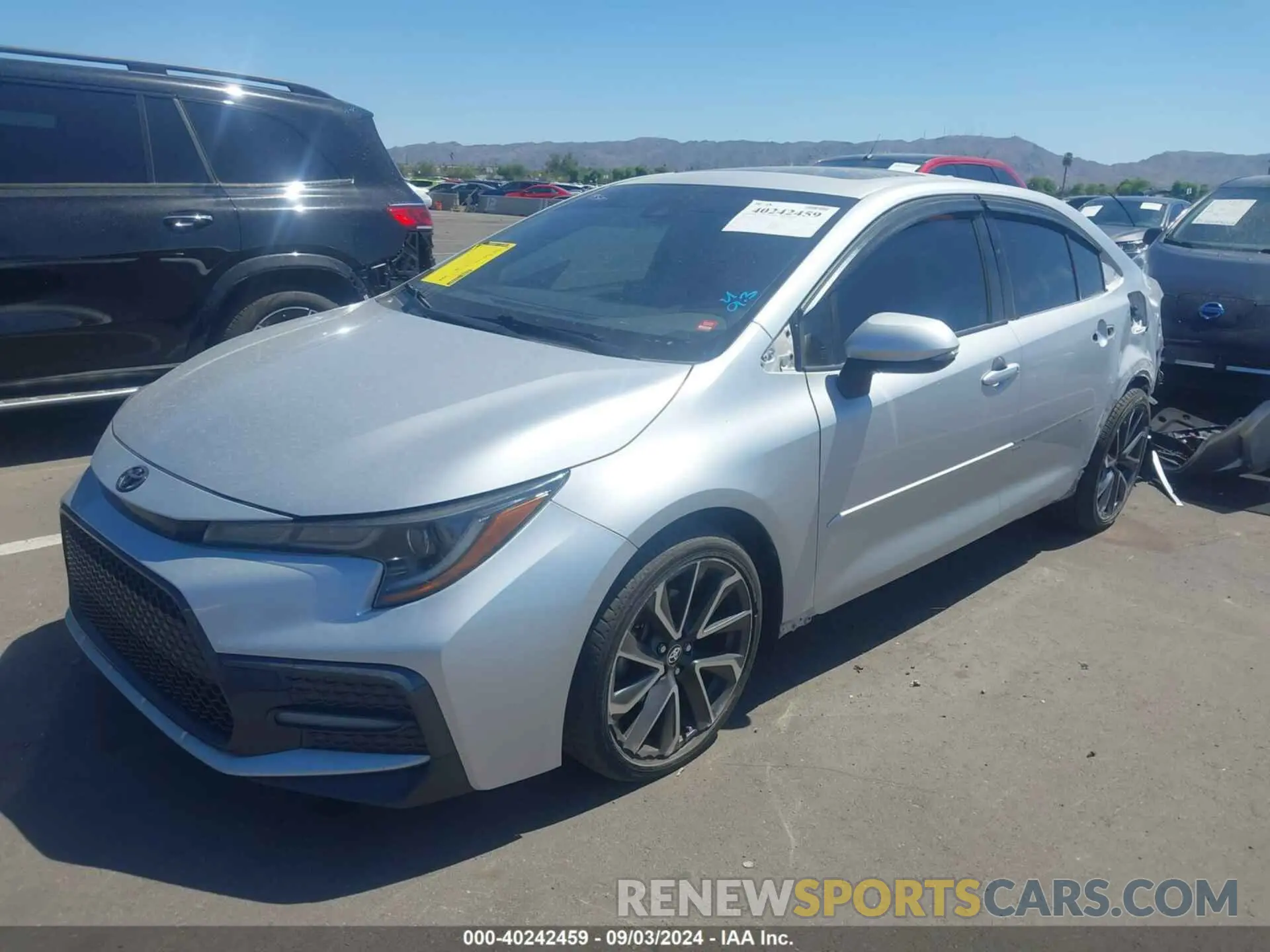 2 fotografías del automóvil dañado JTDP4RCEXLJ019068 TOYOTA COROLLA 2020