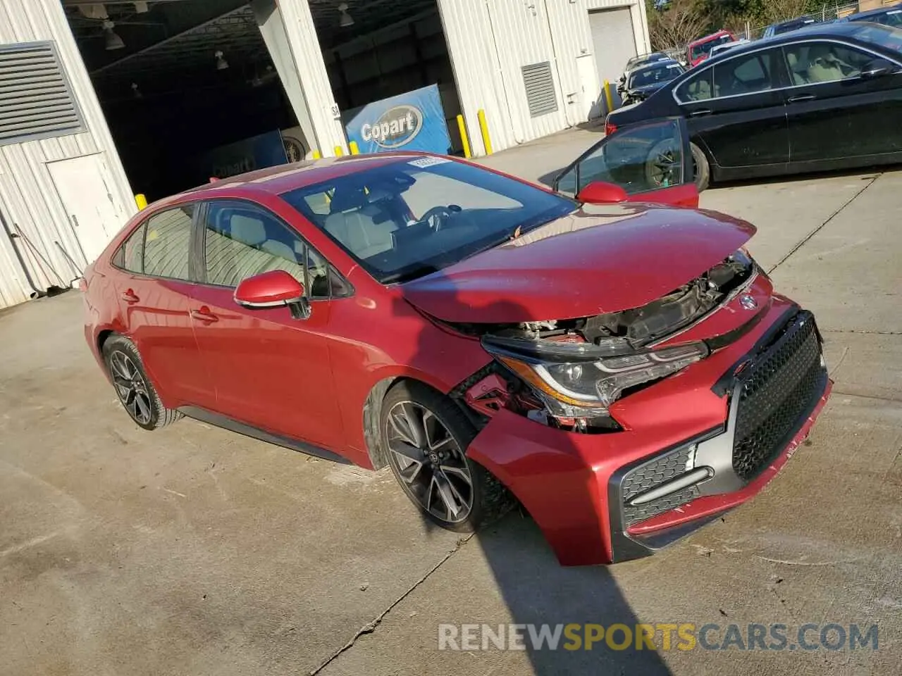 4 fotografías del automóvil dañado JTDS4RCE0LJ000670 TOYOTA COROLLA 2020