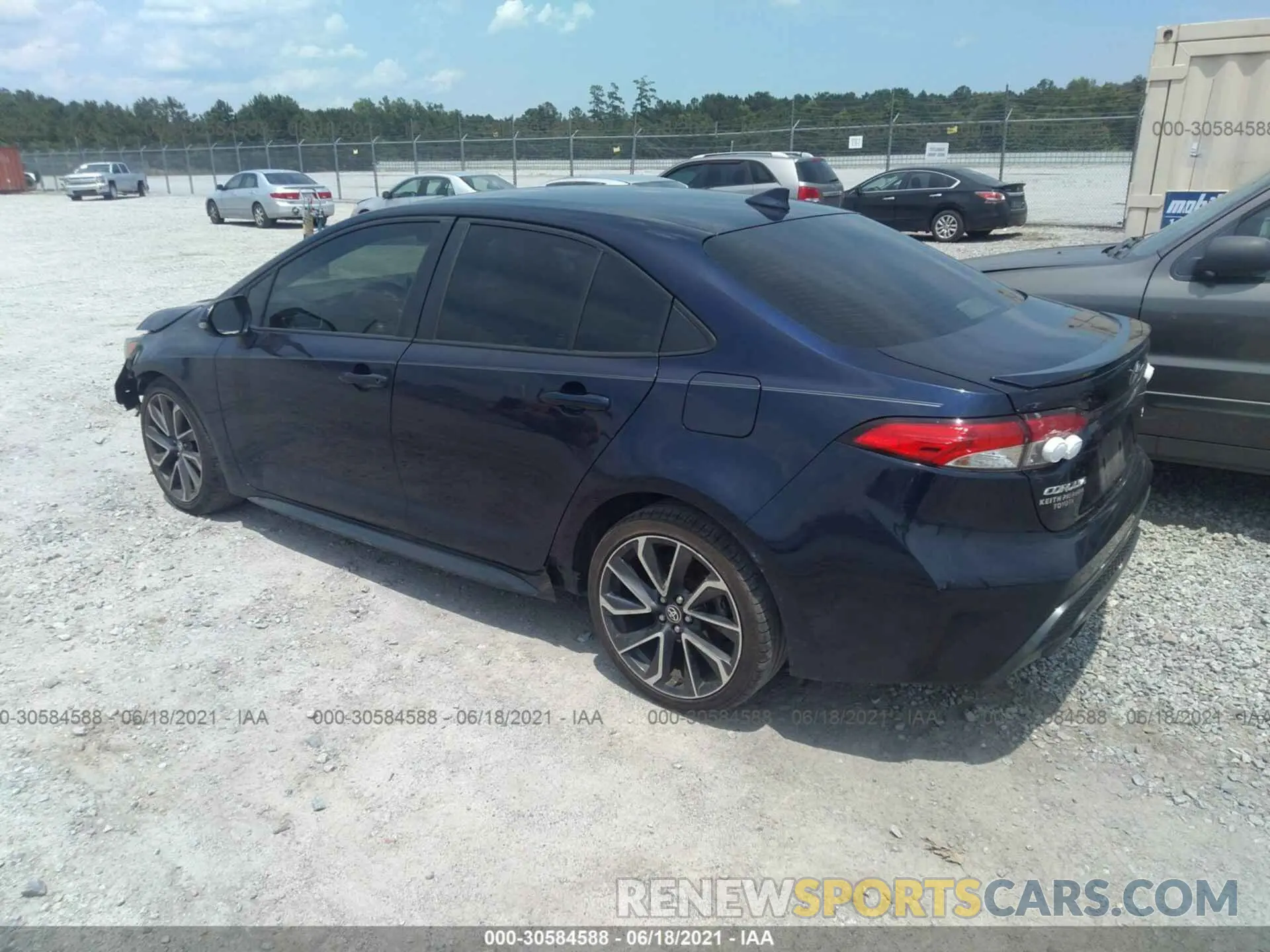 3 fotografías del automóvil dañado JTDS4RCE0LJ009868 TOYOTA COROLLA 2020