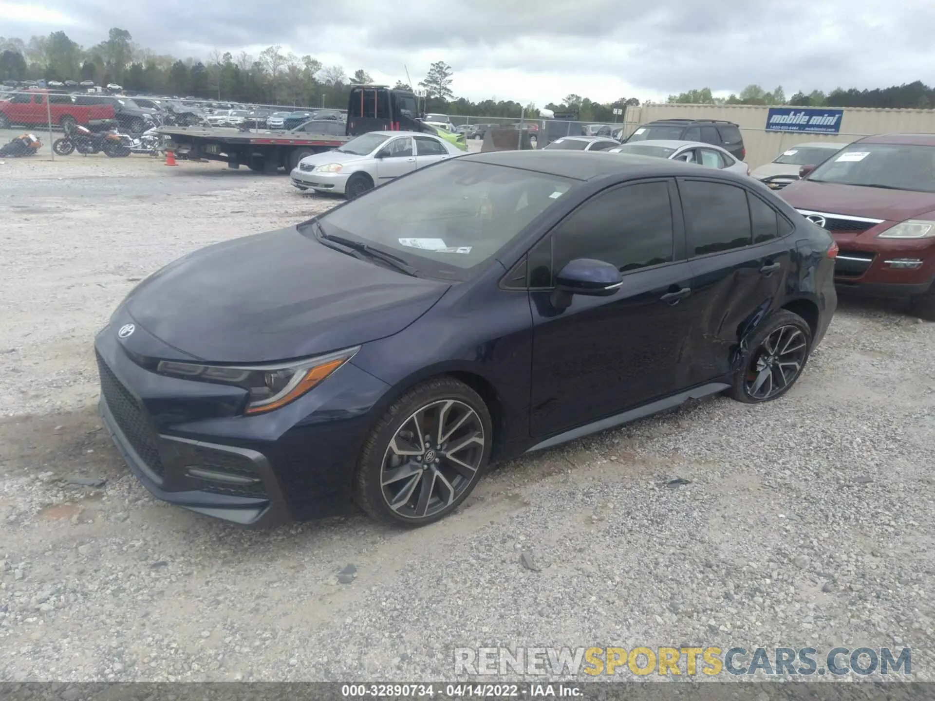 2 fotografías del automóvil dañado JTDS4RCE0LJ026203 TOYOTA COROLLA 2020