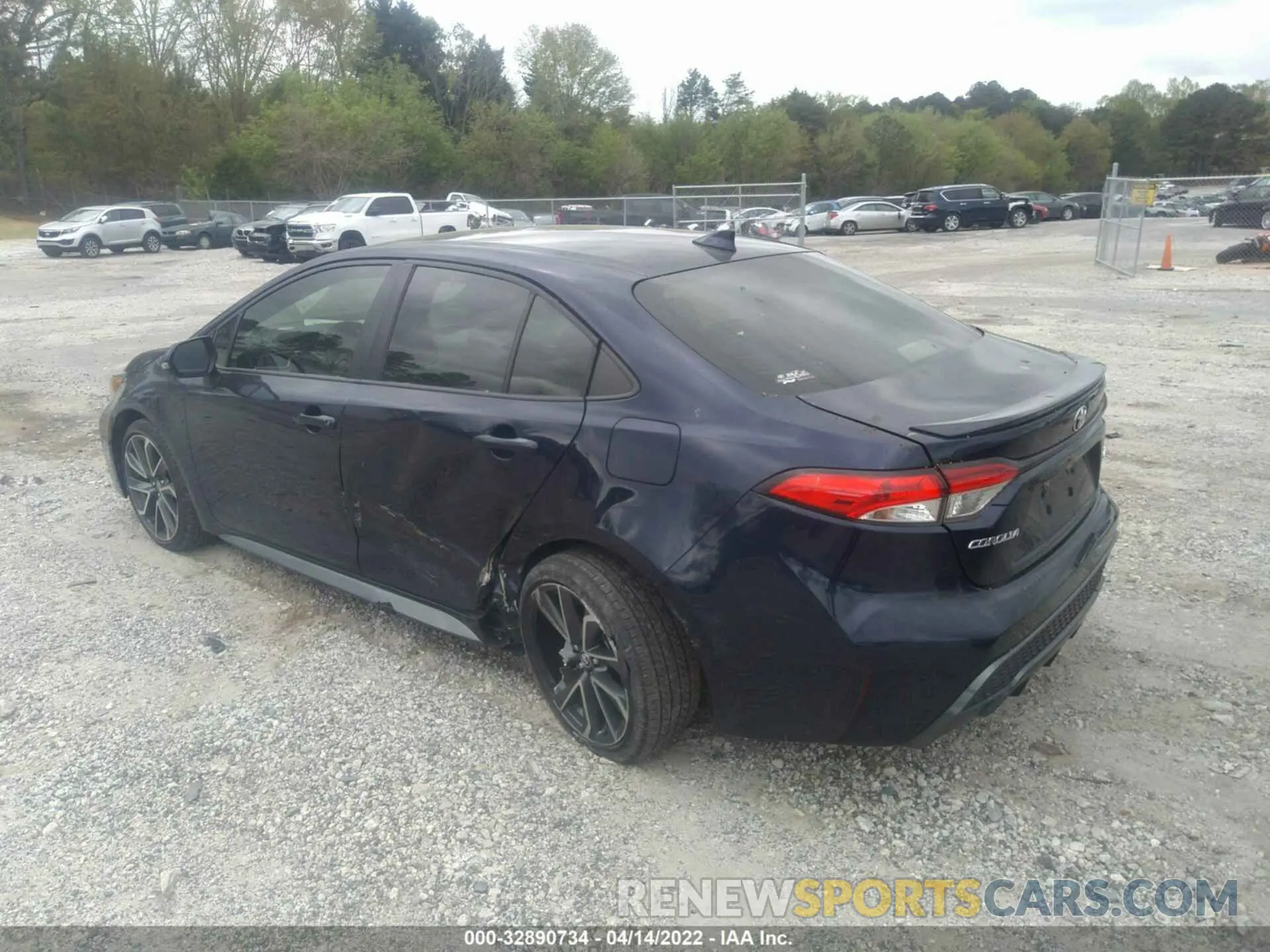 3 fotografías del automóvil dañado JTDS4RCE0LJ026203 TOYOTA COROLLA 2020