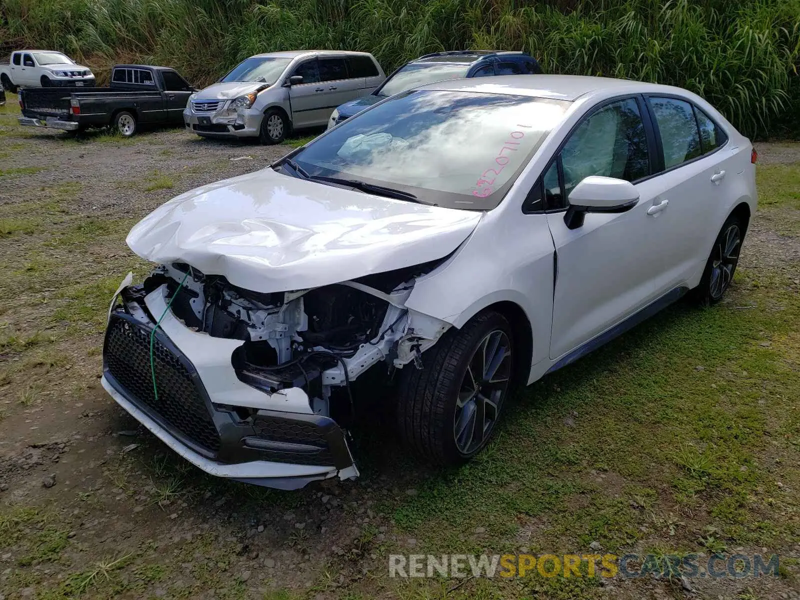 2 fotografías del automóvil dañado JTDS4RCE0LJ043678 TOYOTA COROLLA 2020