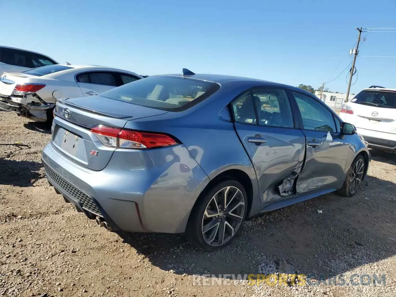 3 fotografías del automóvil dañado JTDS4RCE1LJ003626 TOYOTA COROLLA 2020