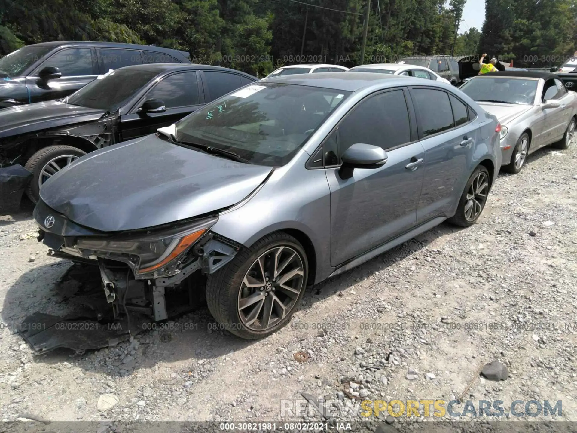2 fotografías del automóvil dañado JTDS4RCE1LJ023987 TOYOTA COROLLA 2020