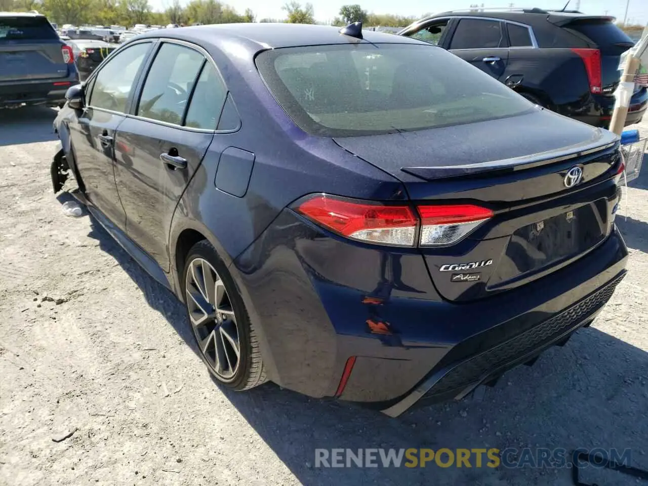 3 fotografías del automóvil dañado JTDS4RCE4LJ004589 TOYOTA COROLLA 2020