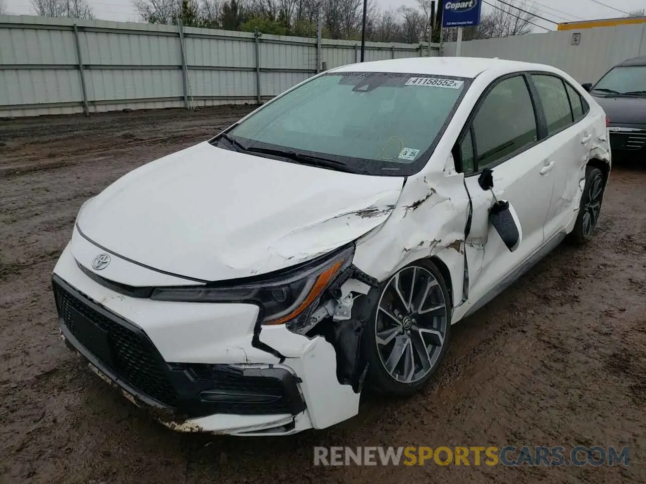 2 fotografías del automóvil dañado JTDS4RCE4LJ016337 TOYOTA COROLLA 2020