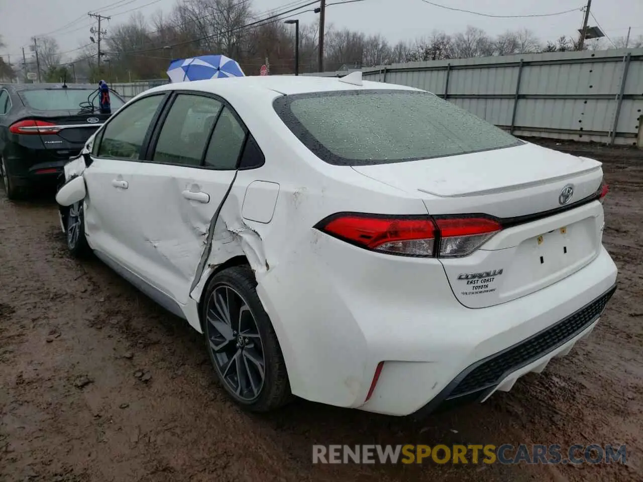 3 fotografías del automóvil dañado JTDS4RCE4LJ016337 TOYOTA COROLLA 2020