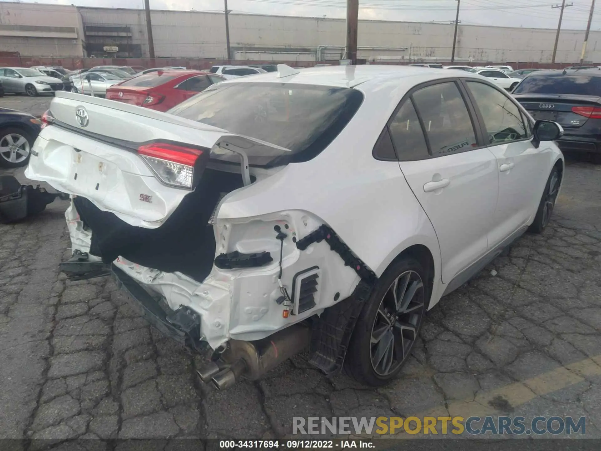4 fotografías del automóvil dañado JTDS4RCE5LJ050092 TOYOTA COROLLA 2020