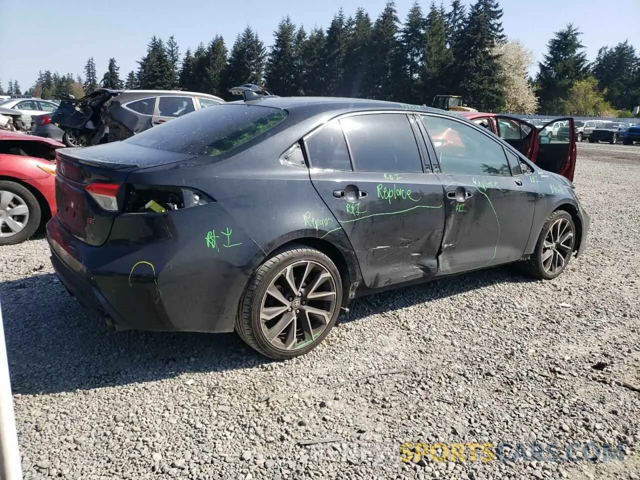 3 fotografías del automóvil dañado JTDS4RCE6LJ023273 TOYOTA COROLLA 2020