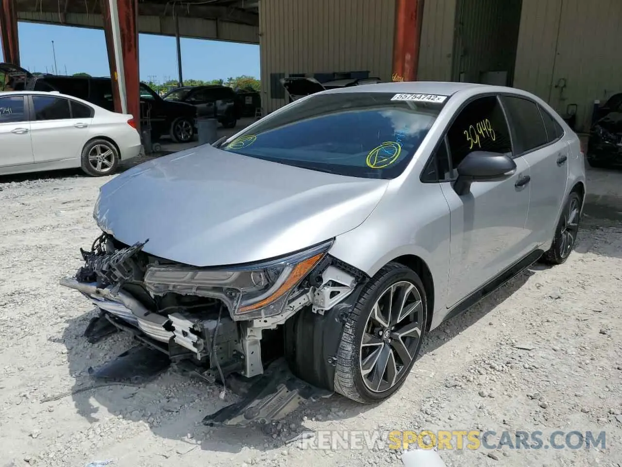 2 fotografías del automóvil dañado JTDS4RCE6LJ032491 TOYOTA COROLLA 2020