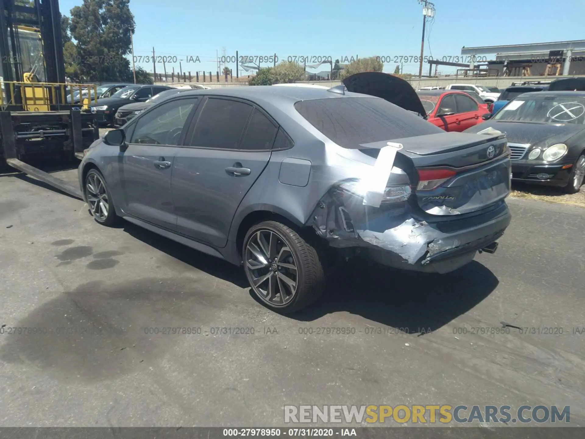 3 fotografías del automóvil dañado JTDS4RCE7LJ003873 TOYOTA COROLLA 2020