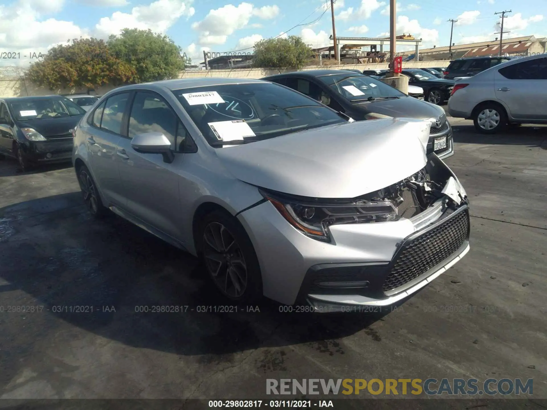 1 fotografías del automóvil dañado JTDS4RCE9LJ004815 TOYOTA COROLLA 2020
