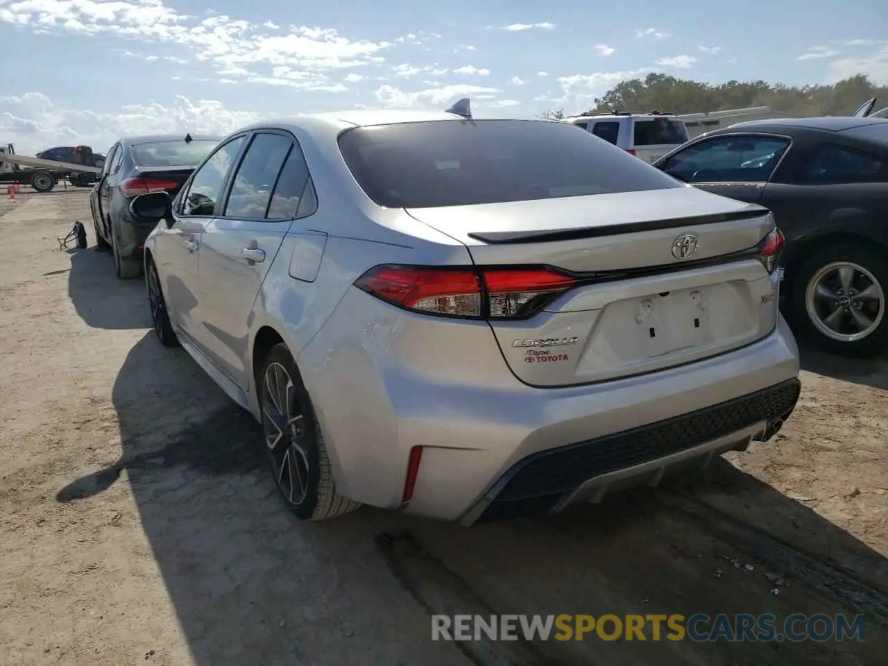 3 fotografías del automóvil dañado JTDT4RCE0LJ025489 TOYOTA COROLLA 2020