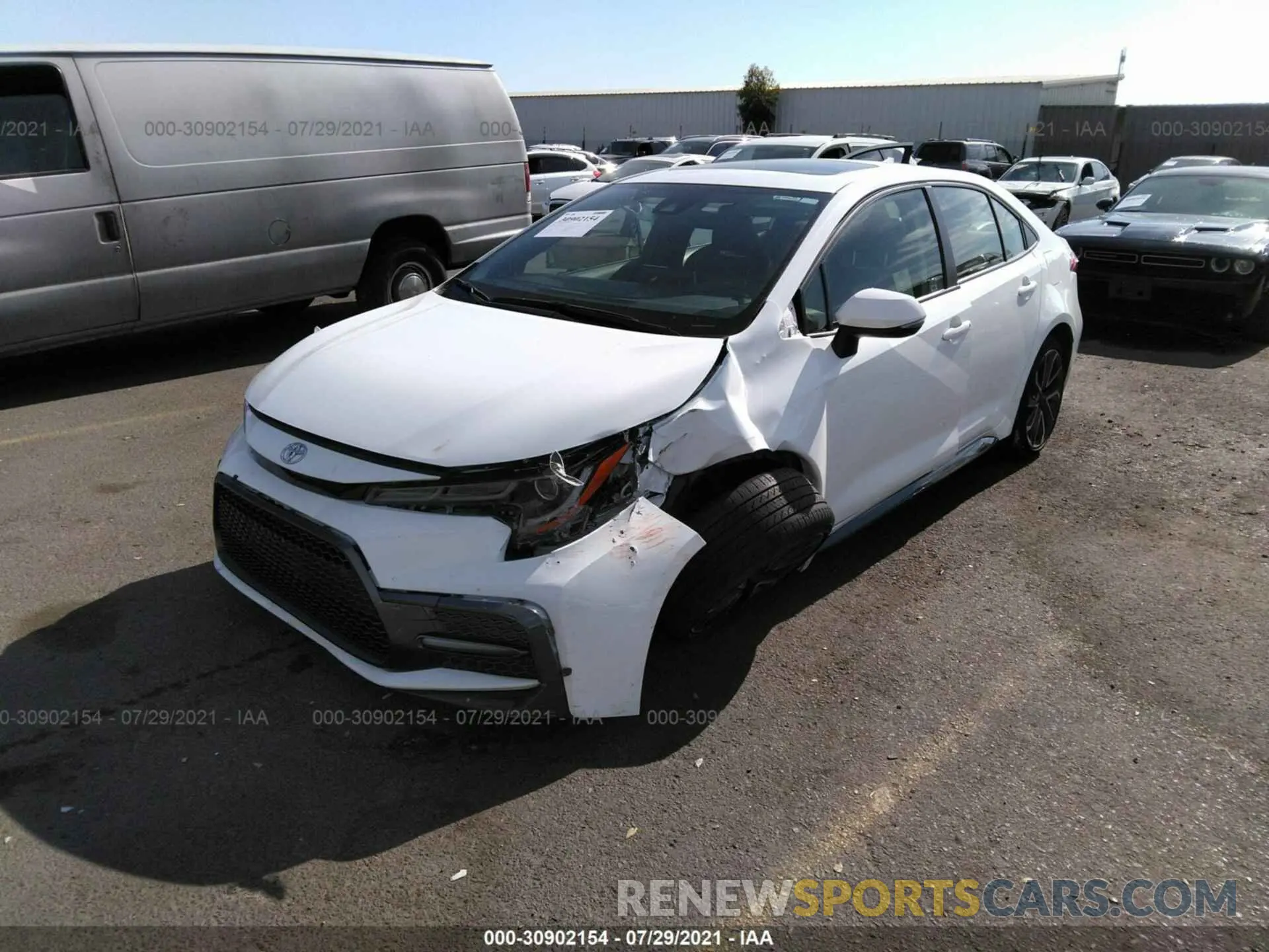 2 fotografías del automóvil dañado JTDT4RCE1LJ051583 TOYOTA COROLLA 2020