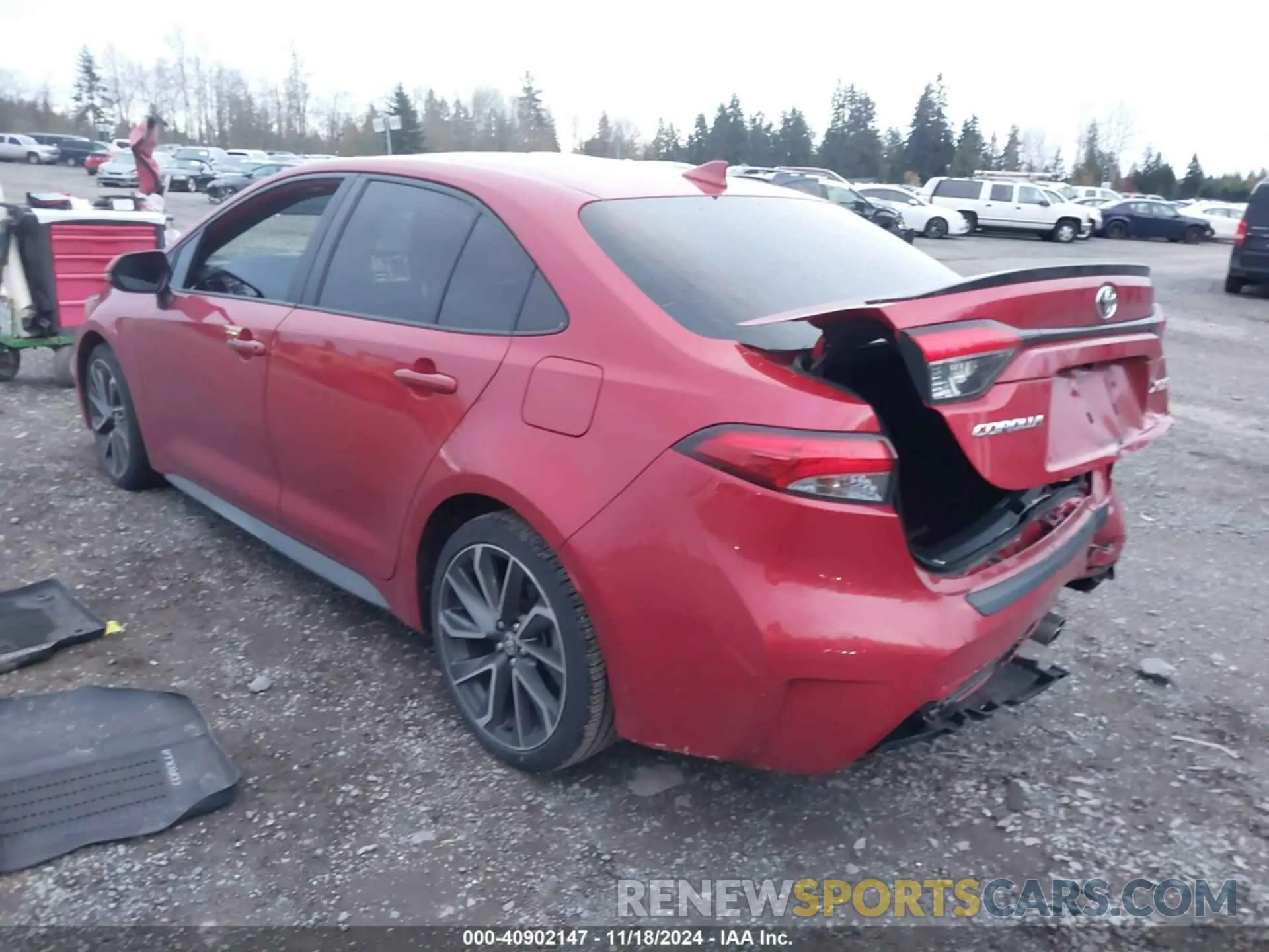 3 fotografías del automóvil dañado JTDT4RCE2LJ021850 TOYOTA COROLLA 2020