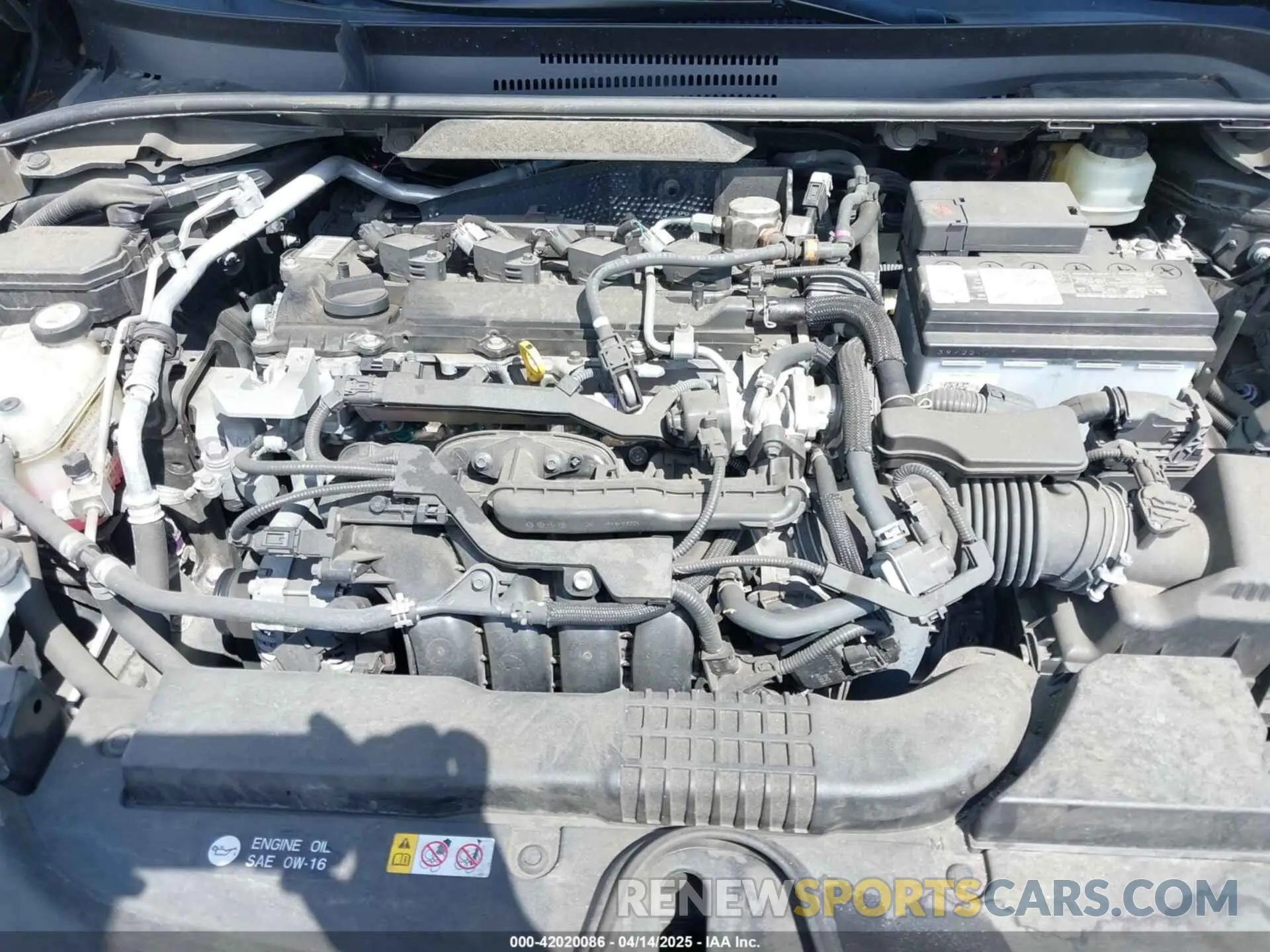 10 fotografías del automóvil dañado JTDT4RCE2LJ041435 TOYOTA COROLLA 2020