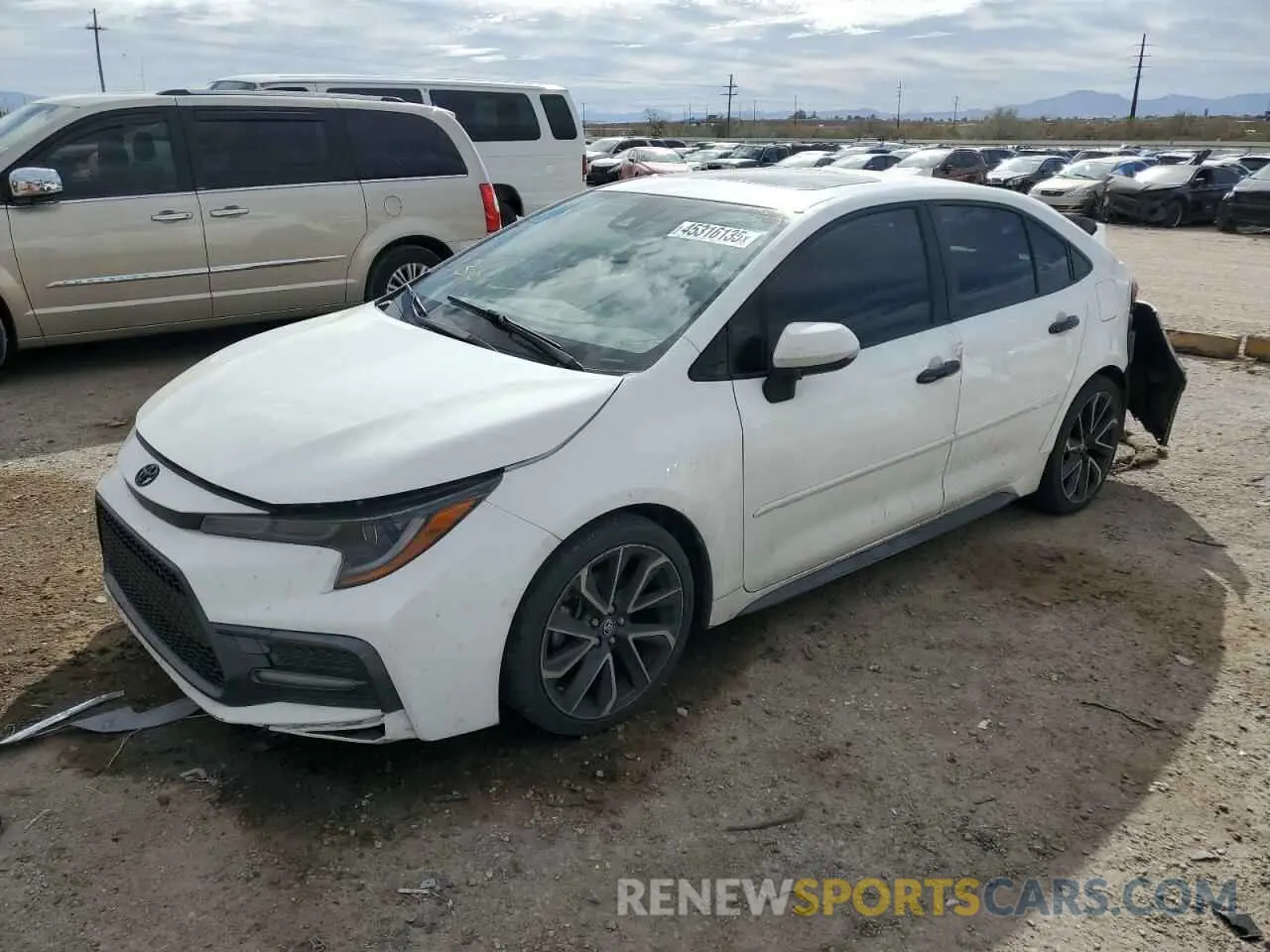 1 fotografías del automóvil dañado JTDT4RCE7LJ033587 TOYOTA COROLLA 2020
