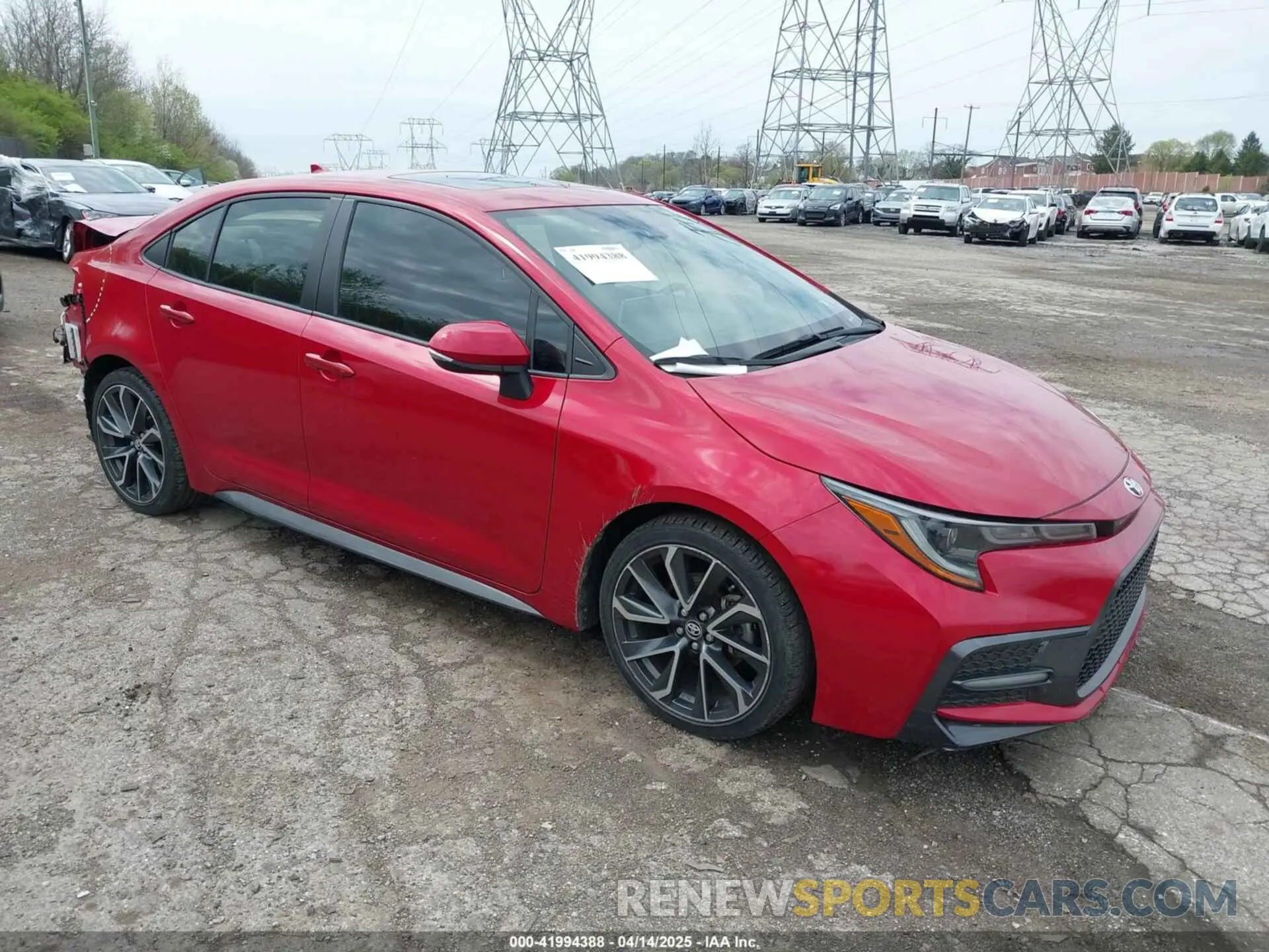1 fotografías del automóvil dañado JTDT4RCE9LJ036653 TOYOTA COROLLA 2020